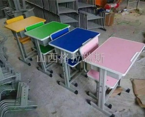 临汾市山西儿童彩色课桌椅-25